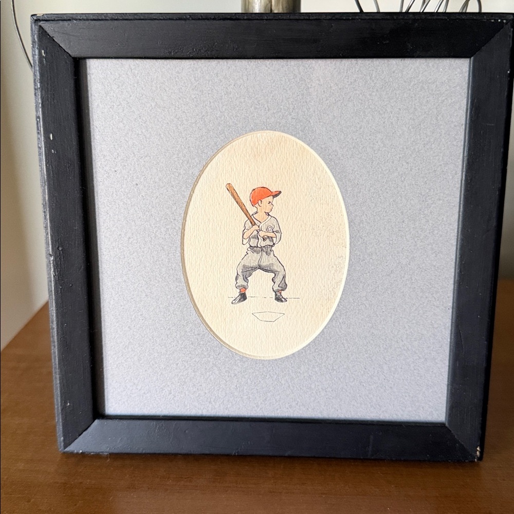Vintage Framed art - Baseball “Called Strike”